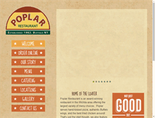 Tablet Screenshot of poplarpizza.com